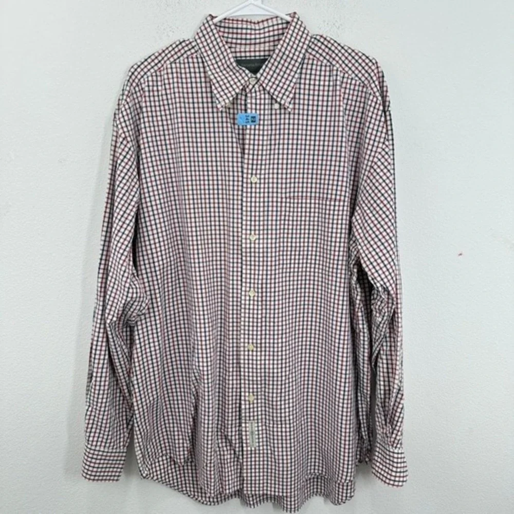 Banana Republic Men's Button Down Shirt Long Sleeve Checkered Plaid Classic Fall